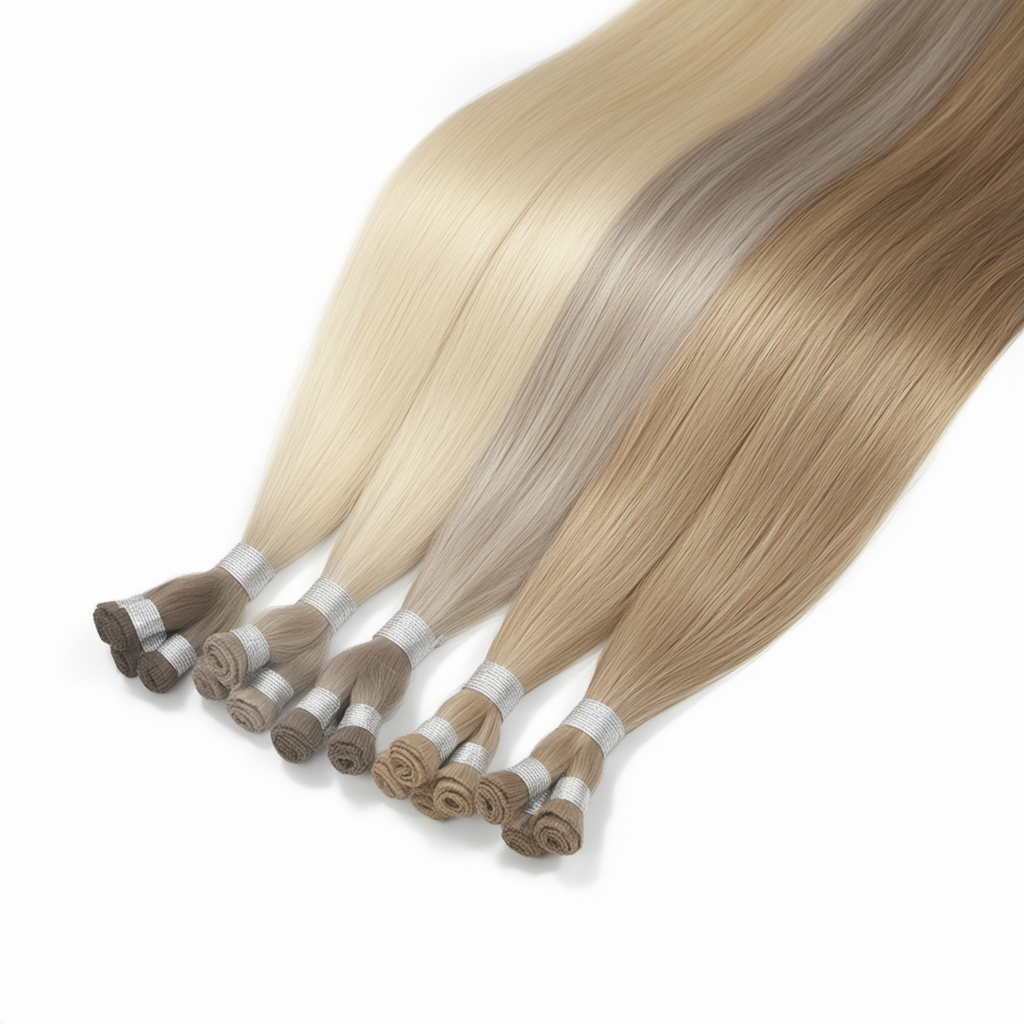human natural virgin remy cuticle vietnam european handtied weft hair extensions