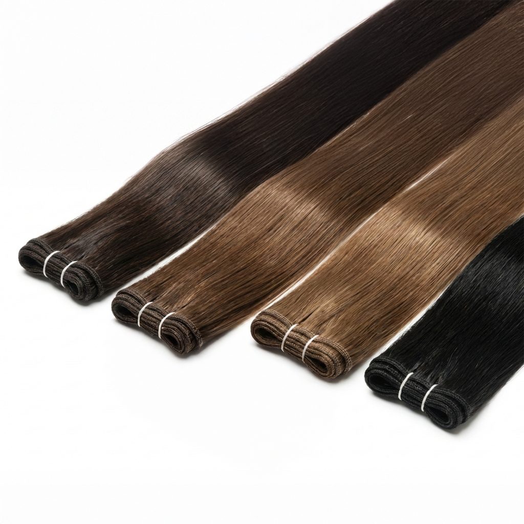 human natural virgin remy cuticle vietnam european machine weft hair extensions
