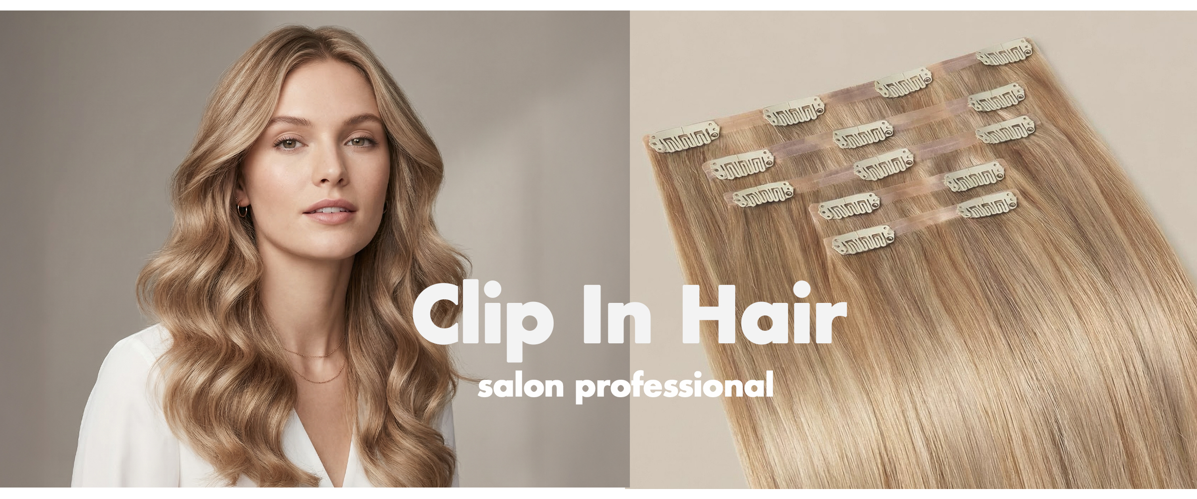 Blonde salon professional seamless clip in virgin remy cuticle hair extensions manufactured by Europe and USA wholesale supplier indreams hair.